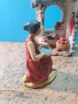 Decoración Belén: construccion y Figura Mujer