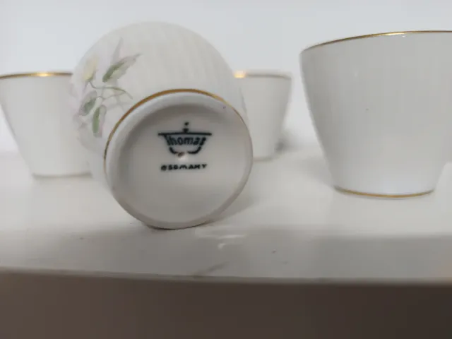 Porcelana fina alemana - 6 tazas