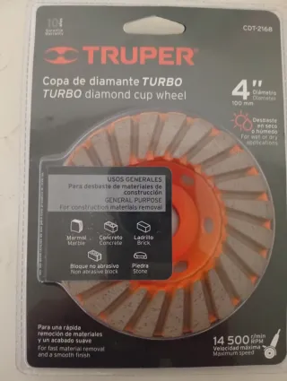 Disco Diamante Turbo Trúper 4 CDT-2168