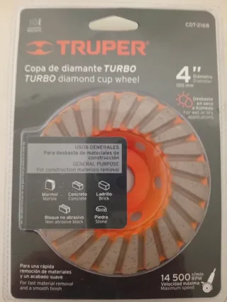 Disco Diamante Turbo Trúper 4 CDT-2168