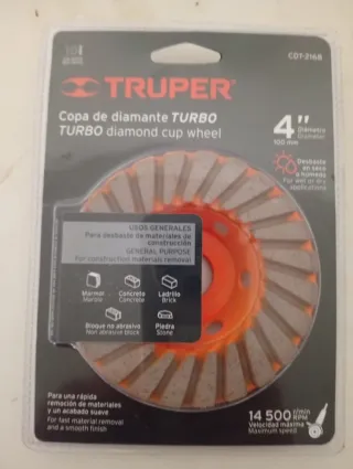 Disco Diamante Turbo Trúper 4 CDT-2168