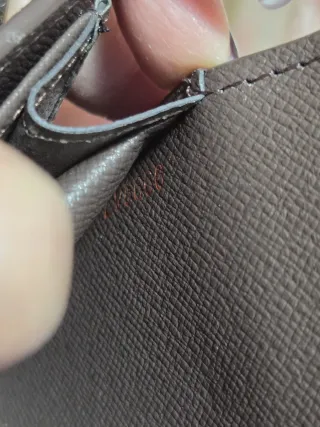 Portafoglio Louis Vuitton marrone a scacchiera