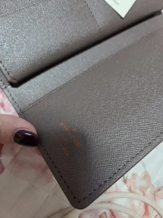 Portafoglio Louis Vuitton marrone a scacchiera