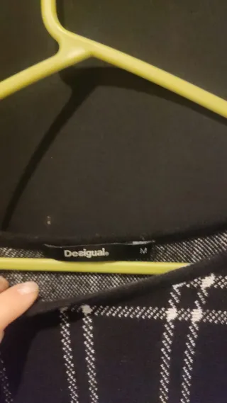 Jersey Desigual cuadros blanco y negro