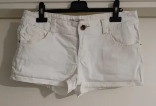 Pantalón corto blanco mujer