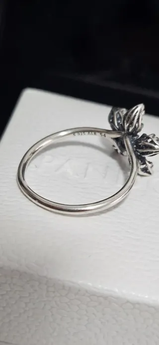 Anillo Pandora Flor Plata y Circonitas