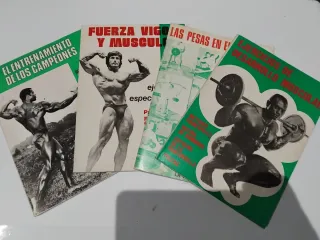 4 pequeños libros de culturismo clásico años 80