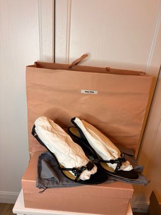 Sandali Miu Miu gioiello blu