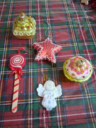 Lotto 5 decorazioni natalizie