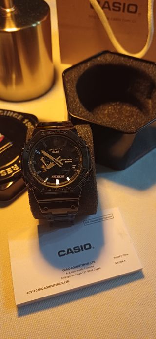 Reloj Estilo G-Shock Negro Metálico