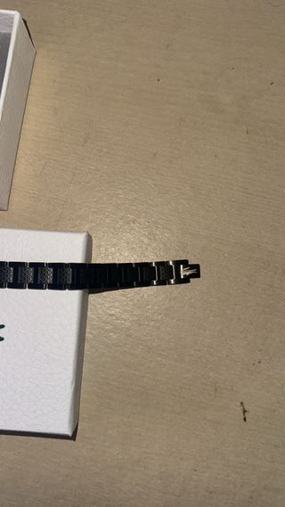 Pulsera Lacoste Negra con Detalle Verde