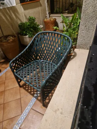 Silla de patio verde
