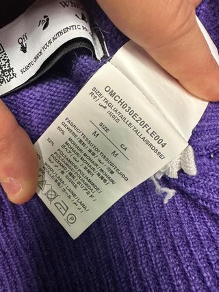 Maglione Off-White Bianco e Viola