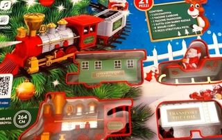 Trenino Babbo Natale x Albero addobbi regalo bimbi