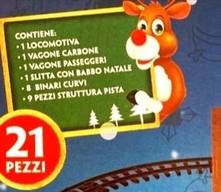 Trenino Babbo Natale x Albero addobbi regalo bimbi