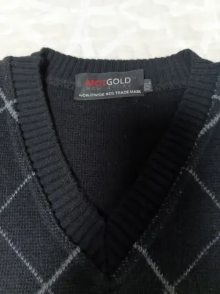 Jersey GOLD Negro con Diamantes Grises