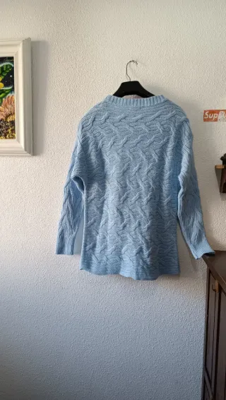 Jersey punto azul cielo TALLA L NUEVO