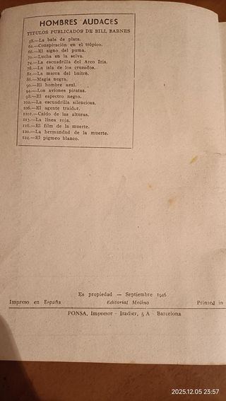 Libro Bill Barnes: El Pigmeo Blanco 1946