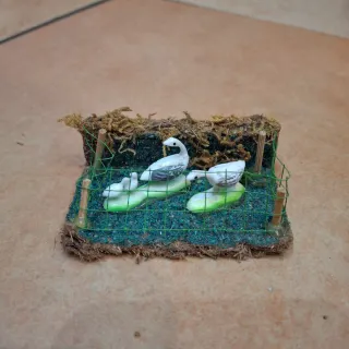 Pezzo presepe con oche e anatroccoli