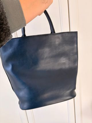 Borsa Versace in pelle Blu con Cintura in regalo