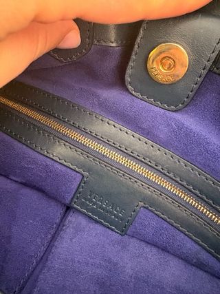 Borsa Versace in pelle Blu con Cintura in regalo