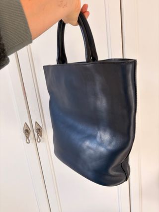 Borsa Versace in pelle Blu con Cintura in regalo