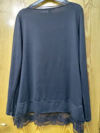 Túnica Venca Negra Talla L Encaje