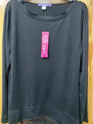 Túnica Venca Negra Talla L Encaje