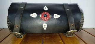 Rulo artesanal cuero negro