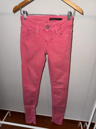 Vaqueros Vintage Dressing Rosas XS
