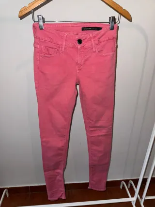 Vaqueros Vintage Dressing Rosas XS