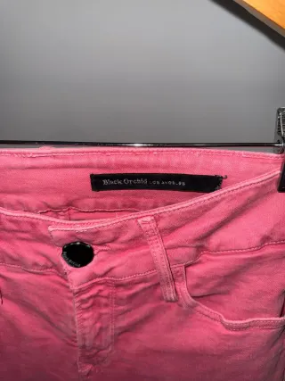 Vaqueros Vintage Dressing Rosas XS