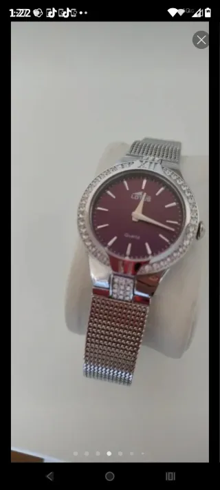 Lotus Reloj Mujer Morado y Plateado