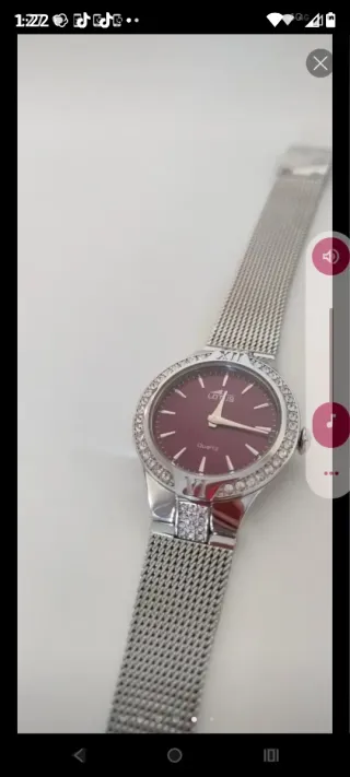 Lotus Reloj Mujer Morado y Plateado