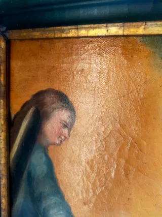 Antiguo óleo: Oración en el Huerto