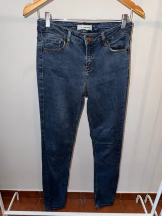 Pantalón Vaquero Pinkie Talla 38 Azul