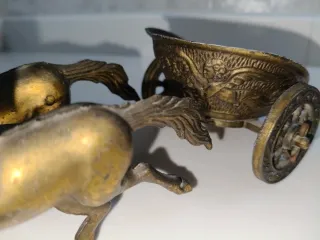 Biga Romana Bronzo 2 Cavalli Vintage