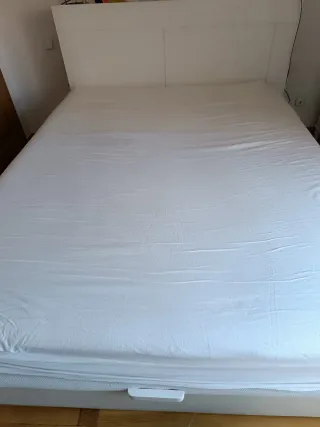 Cama matrimonio con canapé y colchon Ikea