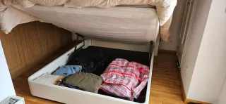 Cama matrimonio con canapé y colchon Ikea