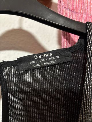 Vestido fiesta lentejuelas negro/plata