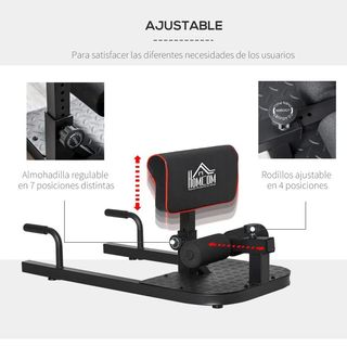 Máquina fitness HOMCOM 3 en 1 sentadillas y abs