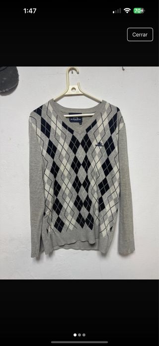 Jersey Burberry Rombo Gris Negro