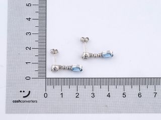 pendientes oro 18k con piedra con circonita