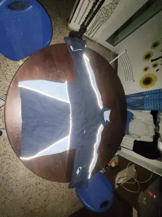 Giacca antivento blu e grigia