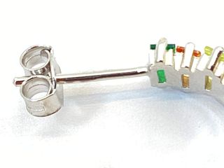 pendientes plata 925mm con piedra con circonita