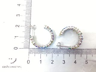 pendientes plata 925mm con piedra con circonita