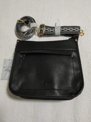 Bolso bandolera Kasgo negro mujer