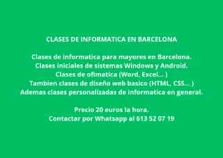 Clases de informatica en Barcelona