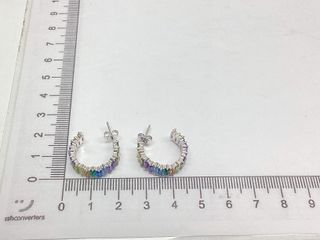 pendientes plata 925mm con piedra con circonita
