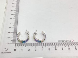 pendientes plata 925mm con piedra con circonita